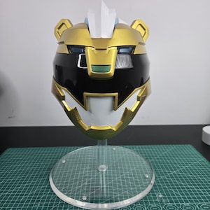 Capacete Branco do Cavaleiro Polar Gozyu - Cosplay de Super Sentai, Impresso em 3D em Resina