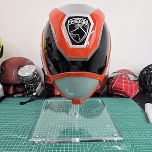 Turbo Red Resin Helmet - Super Sentai Cosplay, Customizable Fit