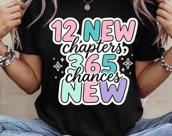 12 New Chapters 365 New Chances PNG | New Year Sublimation Design | Happy New Year PNG