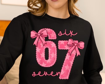 Lustiges 6 7 Six Seven 67 Meme Valentinstag T-Shirt