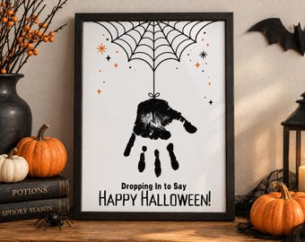 Spider Handprint Printable for Kids | Halloween Keepsake Craft for Babies, Toddlers, Preschool & Daycare