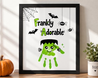 Frankenstein Handprint Printable for Kids | Halloween Keepsake Craft for Babies, Toddlers, Preschool & Daycare