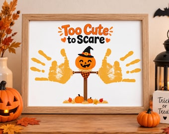Scarecrow Handprint Printable for Kids | Halloween Keepsake Craft for Babies, Toddlers, Preschool & Daycare