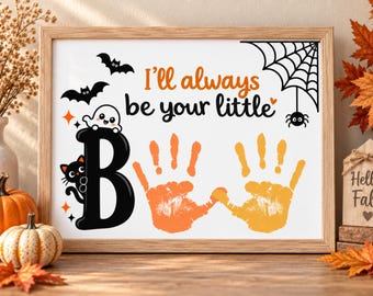 Little Boo Handprint Printable for Kids | Halloween Keepsake Craft for Babies, Toddlers, Preschool & Daycare