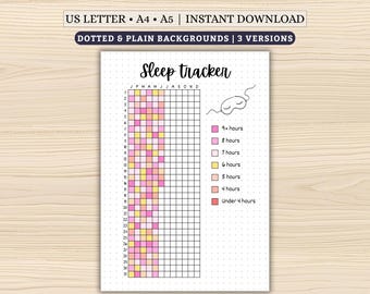 Sleep Tracker Printable | Year in Pixels Wellness Log (Digital Download)