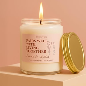 Gift for Couples Moving In Together Personalized New Home Housewarming Gift Scented Candle for Wedding Anniversary