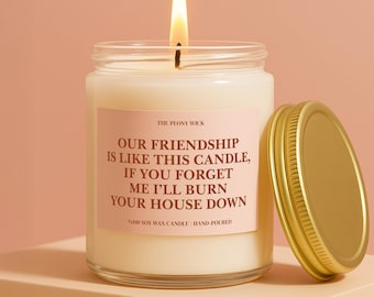 Best Friend Gift Our Friendship Is Like This Custom Candle Funny Appreciation Care Package Birthday Holiday Bestie