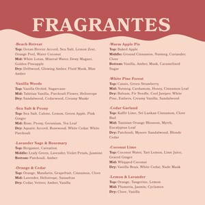 a menu for a restaurant with a list of ingredients