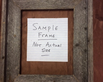 Standard 14x20 Barn Wood Picture Frame, Hand Crafted One at a Time.