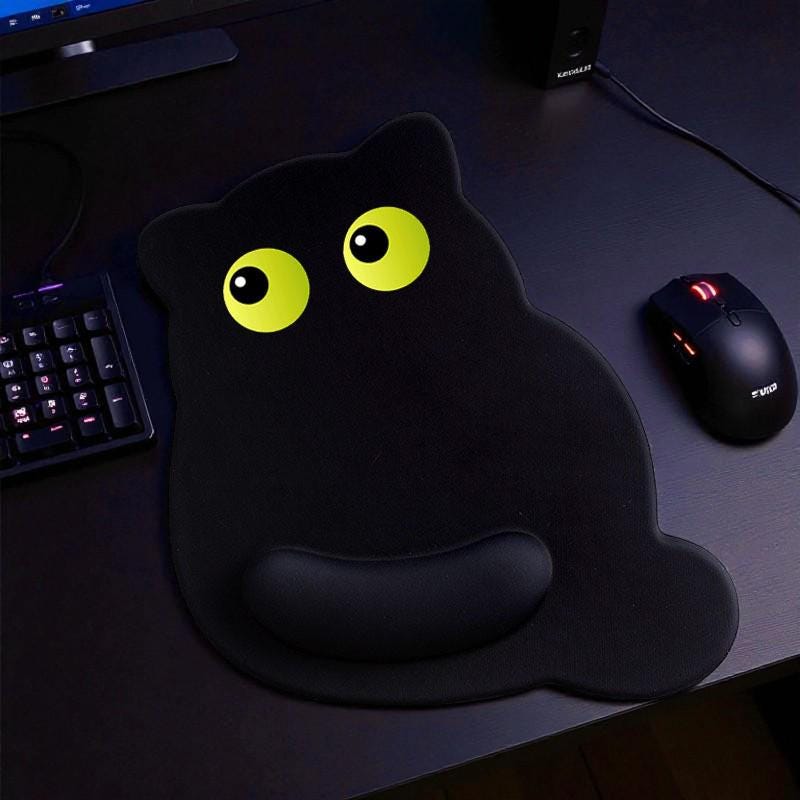 Tappetino Mouse Grande 80x30 Cm – Rosa Quadri Alla Moda – Base Gomma Antiscivolo, Bordi Cuciti – Per Ufficio E Gaming - 2