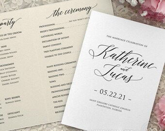 fast wedding program etsy