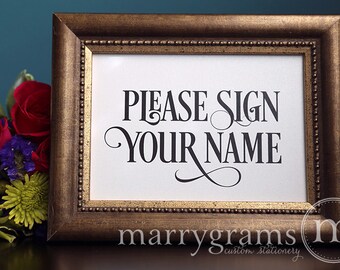 Items Similar To Please Sign Your Name For Guest Book Wedding