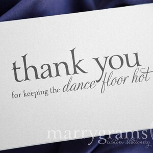 Wedding Music Band Vendor Thank You Card CS08 Wedding Card to Your DJ Musician Thank You for Keeping the Dance Floor Hot