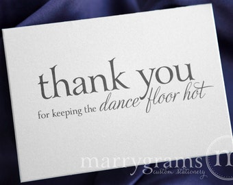 Wedding Card to Your DJ Musician - Thank You for Keeping the Dance Floor Hot - Wedding Music Band Vendor Thank You Card CS08