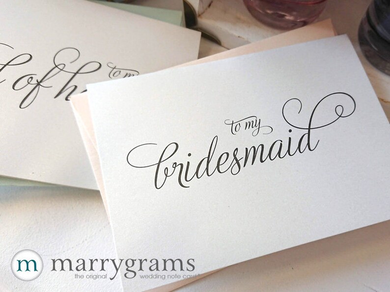 Maid of Honor CLOSE OUT STYLE Wedding Party Thank You Cards perfect with a Gift Bridal Party Thank You Notes Bridesmaid Cards Single