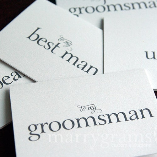 Groomsman Thank You Card Best Man Card Wedding Note Card Etsy