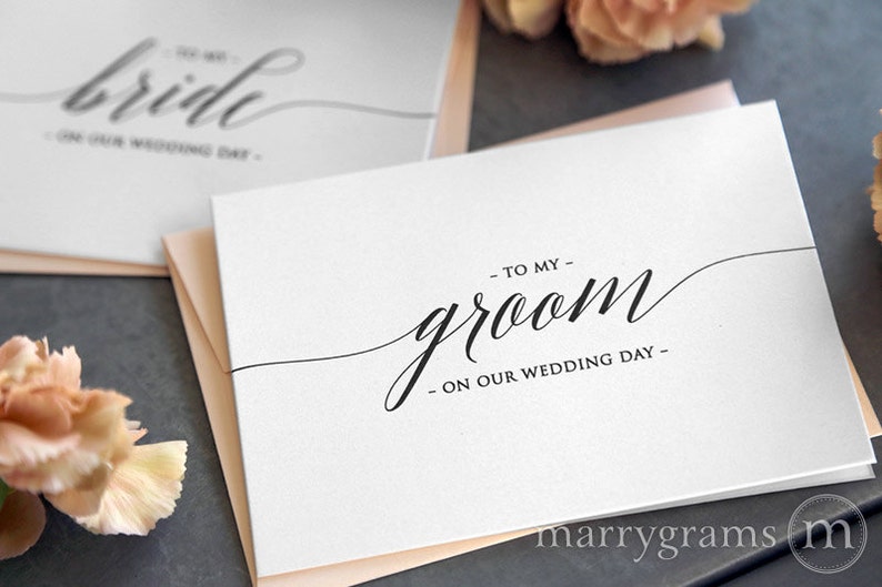Wedding Card to Your Bride or Groom on Your Our Wedding Day Love Note to Future Husband or Wife Card Keepsake Love Note Before I Do CS13 immagine 2