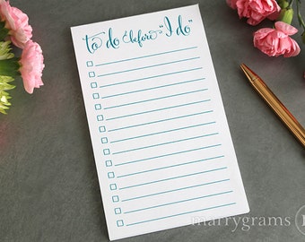 To Do Before "I Do" Wedding To-Do's Notepad - Cute Gift for Bride to Be - Wedding Planning Checklist - Paper Goods, Stationery Organizer