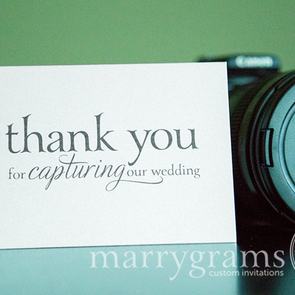 Wedding Card to Your Photographer -- Thank You for Capturing Our Wedding - Videographer