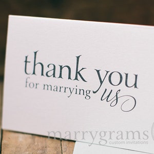 Wedding Card to Your Officiant Thank You for Marrying Us Priest, Rabbi, Deacon Note Card to go w/ Gift CS08 Charcoal Ink