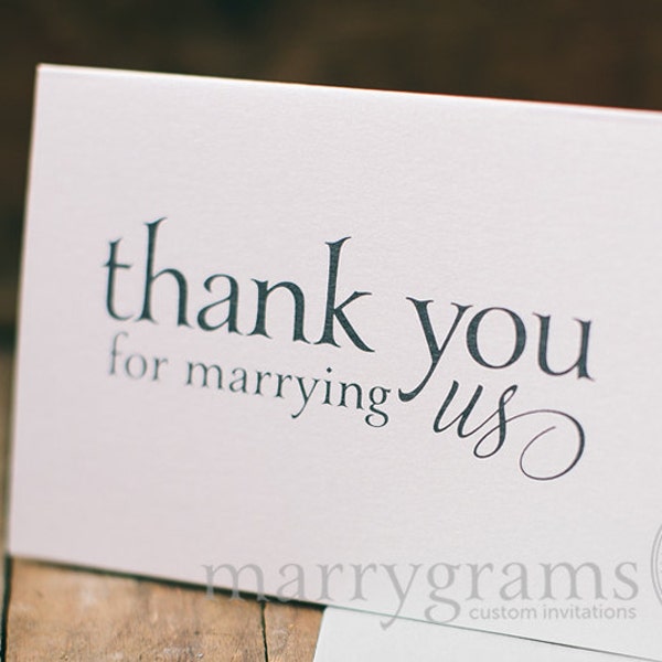 Wedding Card to Your Officiant - Thank You for Marrying Us - Priest, Rabbi, Deacon Note Card to go w/ Gift - CS08
