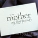 Wedding Card to Your Mom- Mother of the Bride Cards - Mother, Best Friend Card from Daughter to go w/ Mother of the Bride Mother's Day CS08 