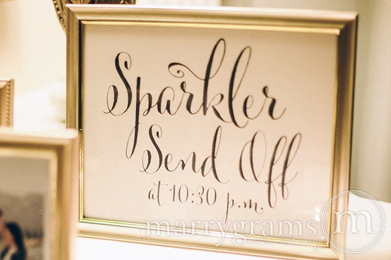 Sparkler Send Off Sign Sparklers Wedding Reception Signage Etsy