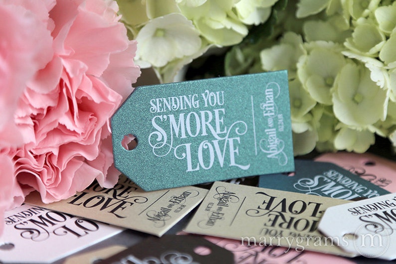 Wedding Favor Tags Sending You S'more Love Tags Etsy