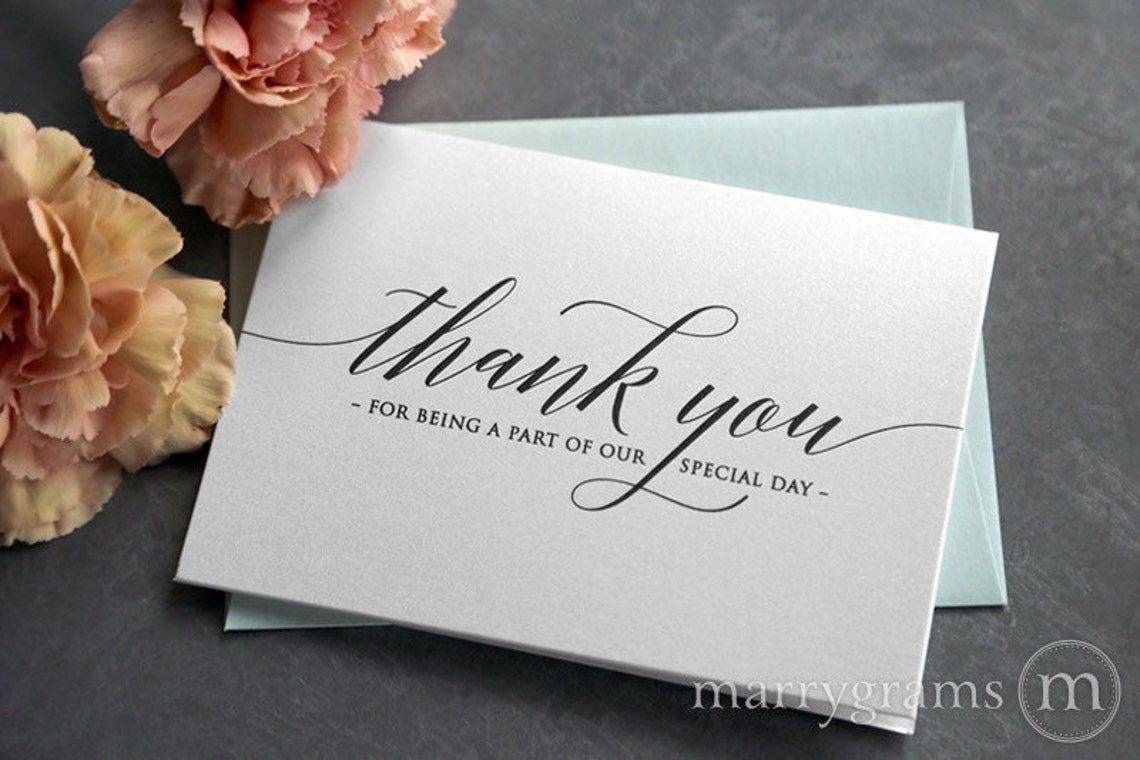 Wedding Thank You Note Card Set Cute Thank You for Being a - Etsy