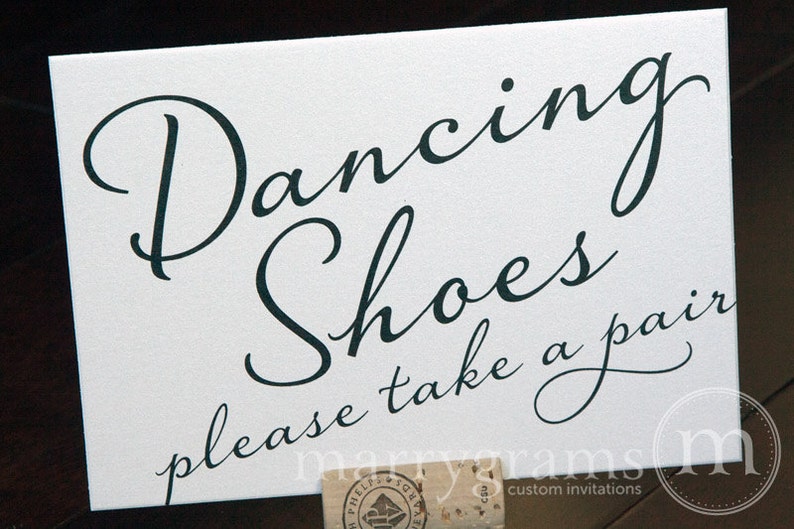 Dancing Shoes Wedding Sign Flip Flops Basket Sign Wedding Etsy