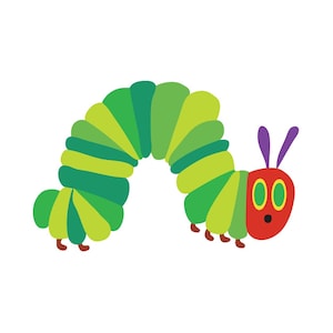 はらぺこあおむし PNG | エリック・カール デジタルファイル（1歳の誕生日の飾り、教室の壁用デカール、アイロンプリントデザイン用）