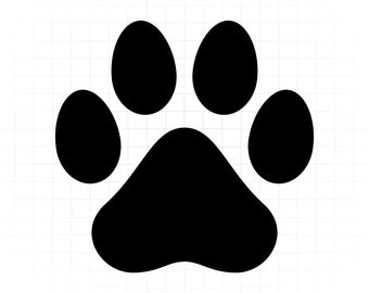 Huella de perro SVG, archivo recortado de huella de animal (descarga digital)