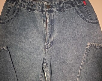 Vintage Seattle Blues 70s 80s High Rise Mom Jeans Size 16 Women 100%Cotton Denim