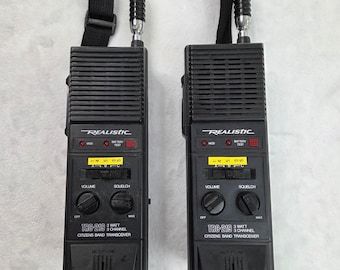 VINTAGE Paire de talkies-walkies réalistes TRC-219 comme on le voit dans « Stranger Things » testé