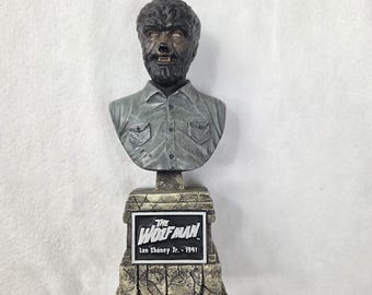 2004 Sideshow Collectibles : L'homme aux loups (Lon Chaney Jr.) 15 cm (6 po.) buste