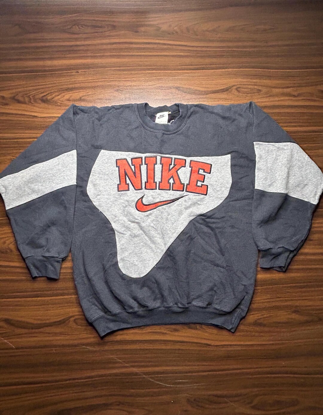 Vintage Reworked Retro Nike Sweatshirt Sizel Etsy — free download