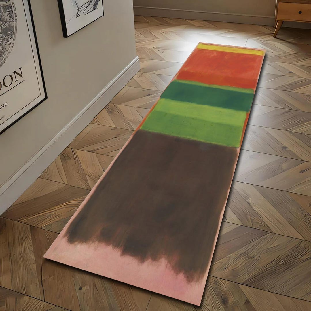 Rothko Rug Mark Rothko Style Entryway Nonslip Rug, Abstract Color Block Rug ...