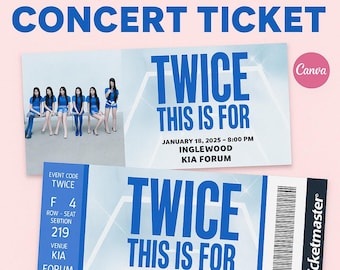 Twice [This is For] Printable Concert Ticket Template