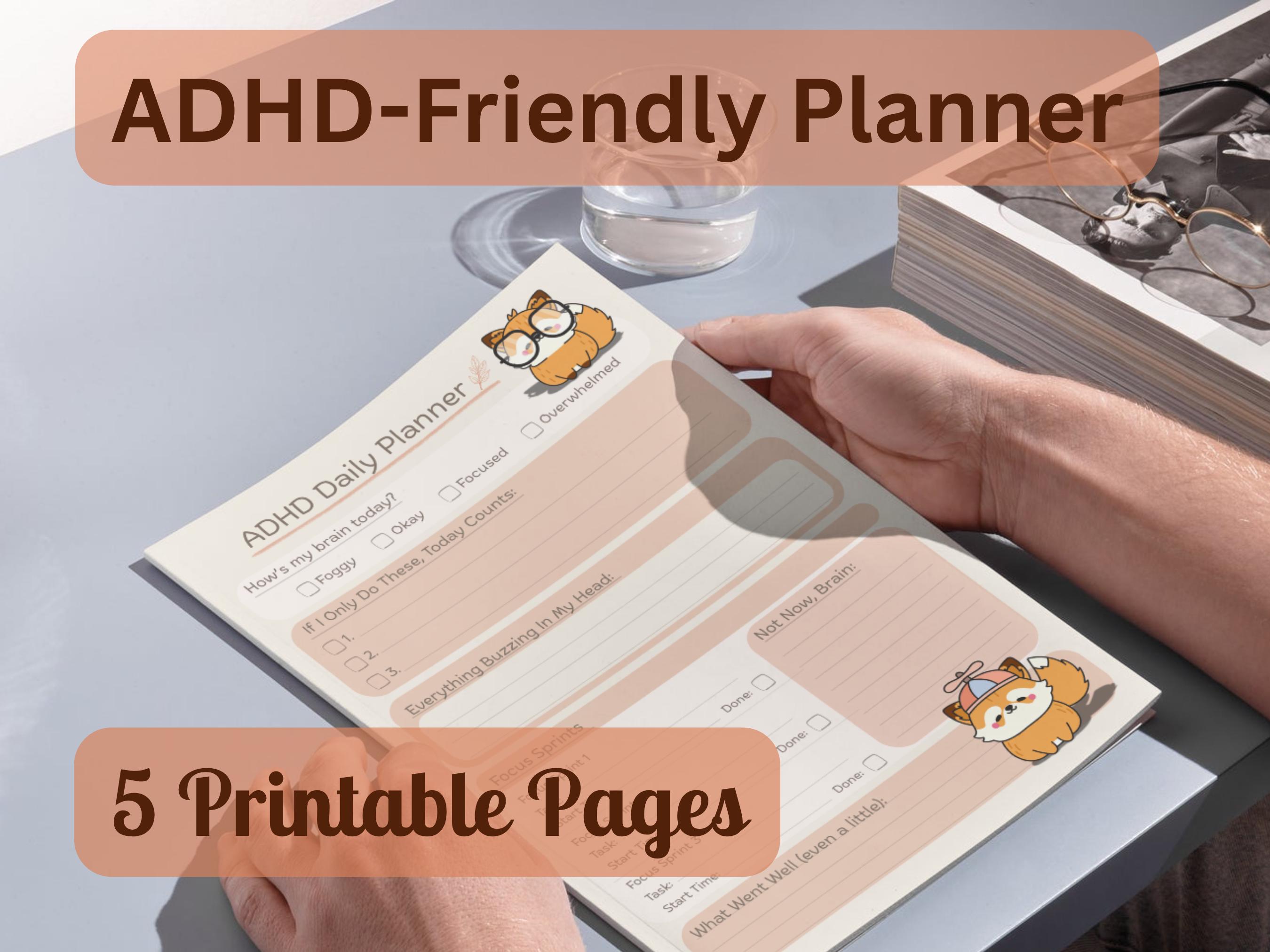 ADHD Daily Planner Printable | Neurodivergent Support, Overwhelm Reset ...