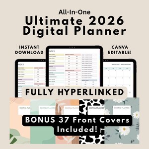 2026 Digital Planner | Mega Templates for Canva & PDF