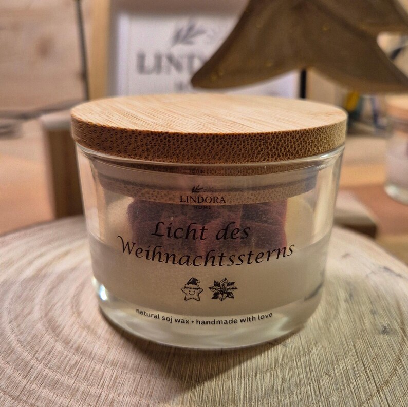 Licht des Weihnachtssterns・Duftkerze・auf Wunsch Personalisierung bild 4