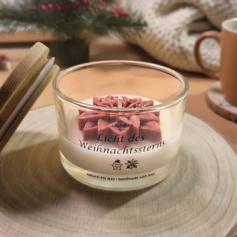 Licht des Weihnachtssterns・Duftkerze・auf Wunsch Personalisierung bild 1