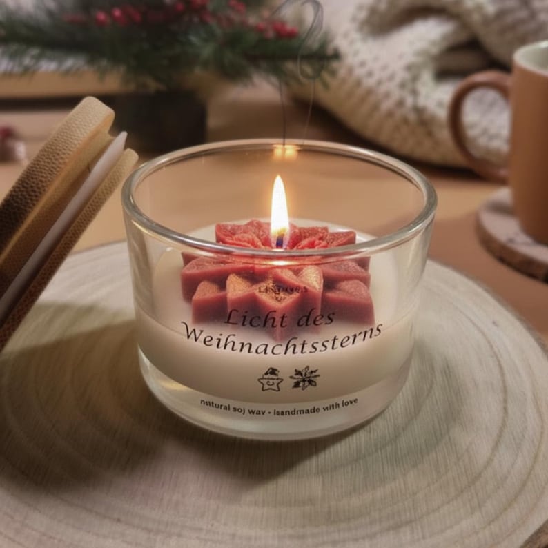 Licht des Weihnachtssterns・Duftkerze・auf Wunsch Personalisierung bild 3