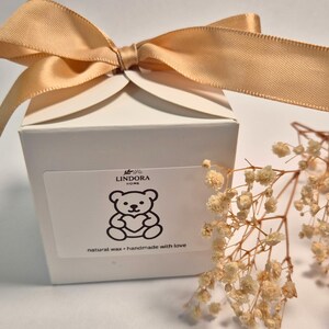 Teddykerze mit Herz · kleine Bärenkerze · Geschenk für Freundin · Valentinstaggeschenk · Cute Teddy Bear Candle imagem 6