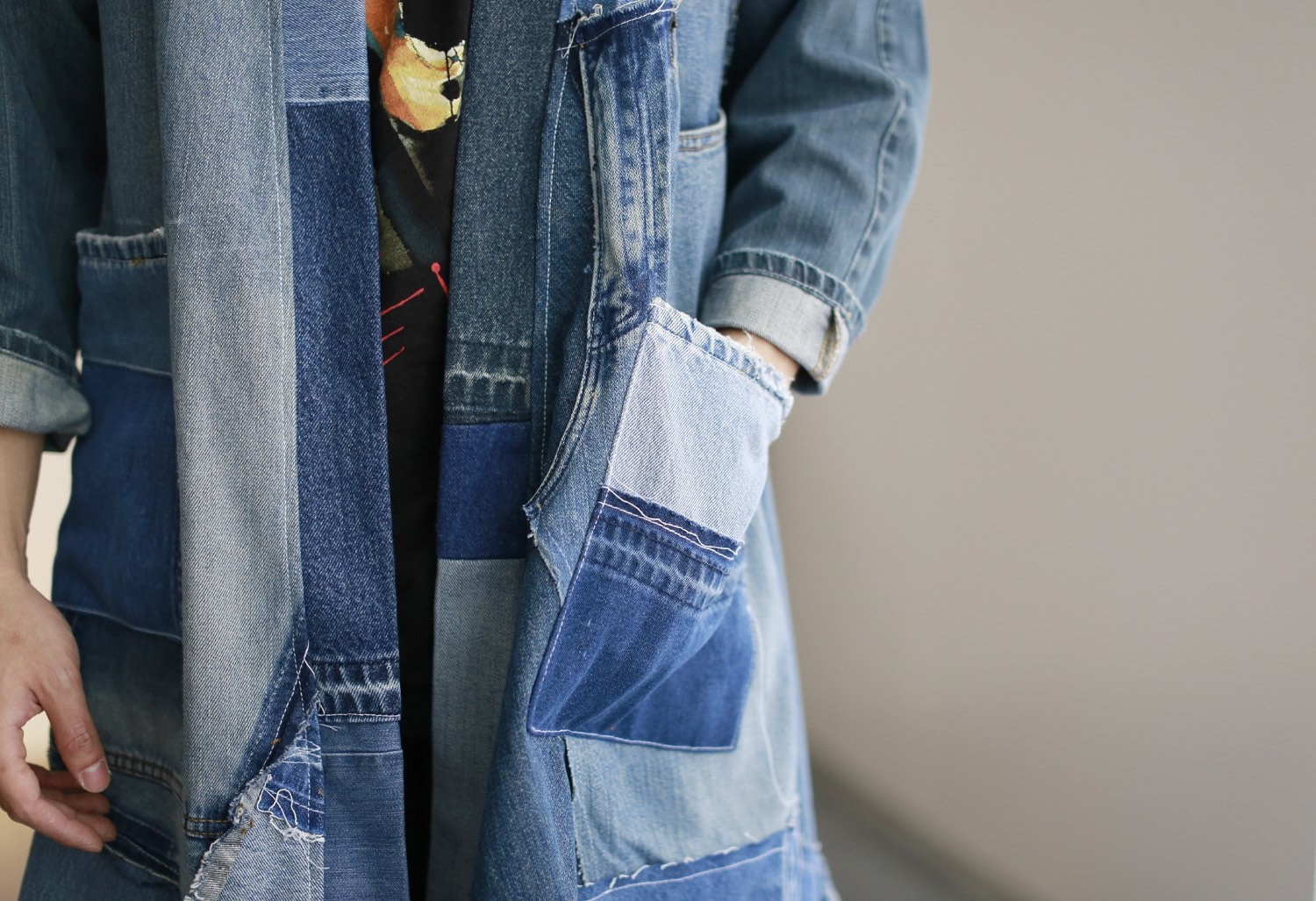 Denim Crazy Patchwork Jacket - Shop First Edition Design Men's Coats &  Jackets - Pinkoi