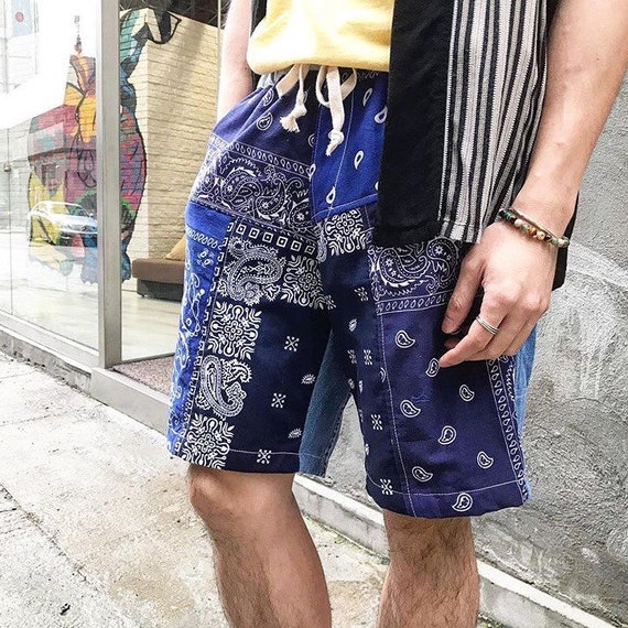 Monogram Bandana Denim Shorts - Men - Ready-to-Wear