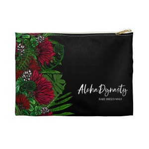 Red Ohia Lehua Blossom Accessory Pouch - Perfect Pencil Pouch for the Lover of All Things Hawaii