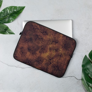 Ohia Lehua Blossom Laptop Sleeve - Rust Watercolor