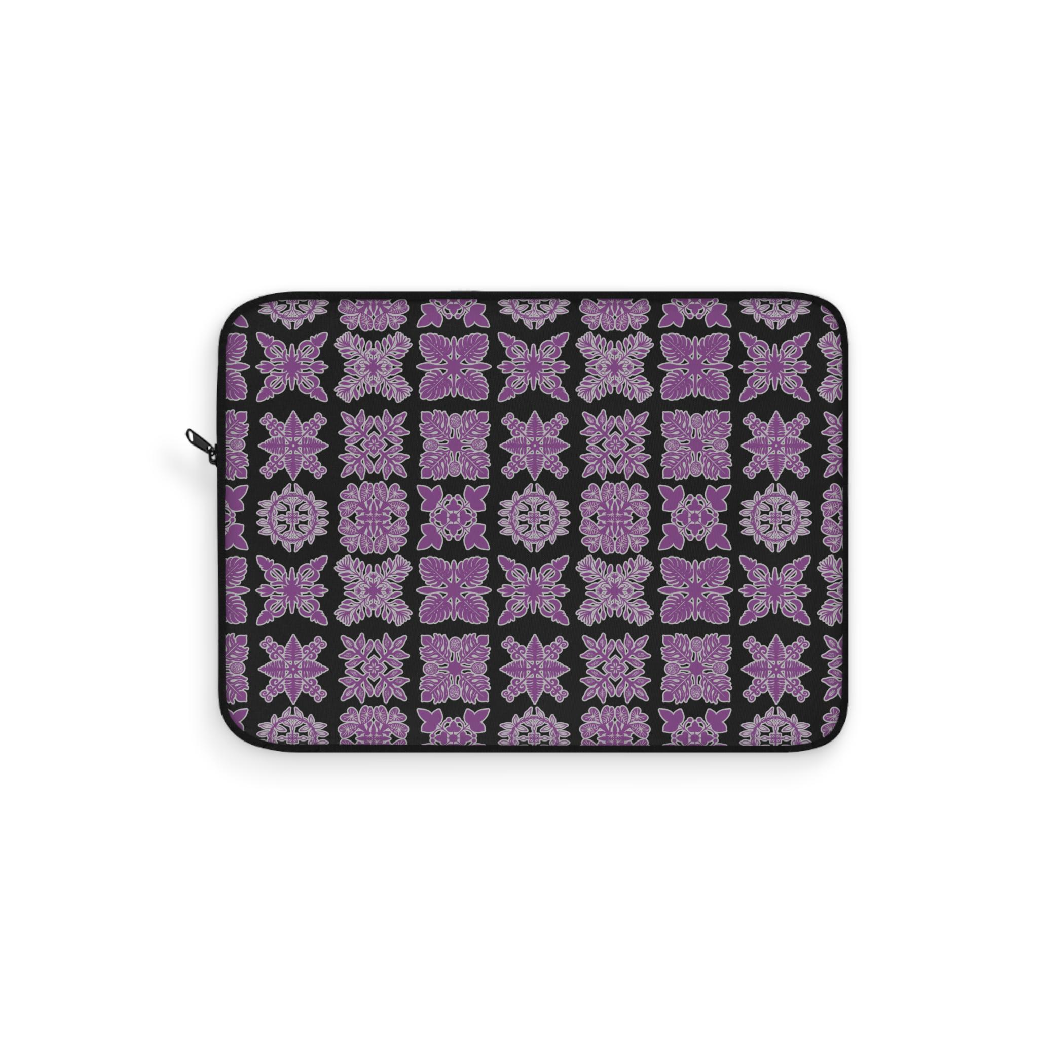 Kapa Tapa Quilt Print Laptop Sleeve, Bohemian Style Case for MacBook, Cute Computer Cover, Gift for Her, Plant Lovers Accessory, Laptop Bag