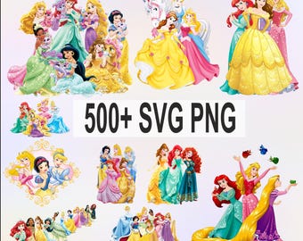 Princess SVG Bundle, Fairytale Clipart (Digital Download)